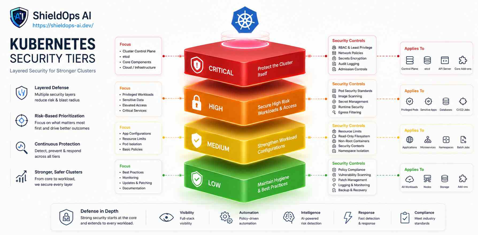 ShieldOps AI framework for prioritizing Kubernetes security