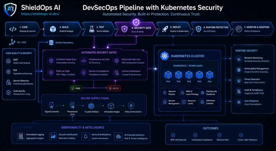 ShieldOps AI workflow for converting Dockerfile analysis results into security actions